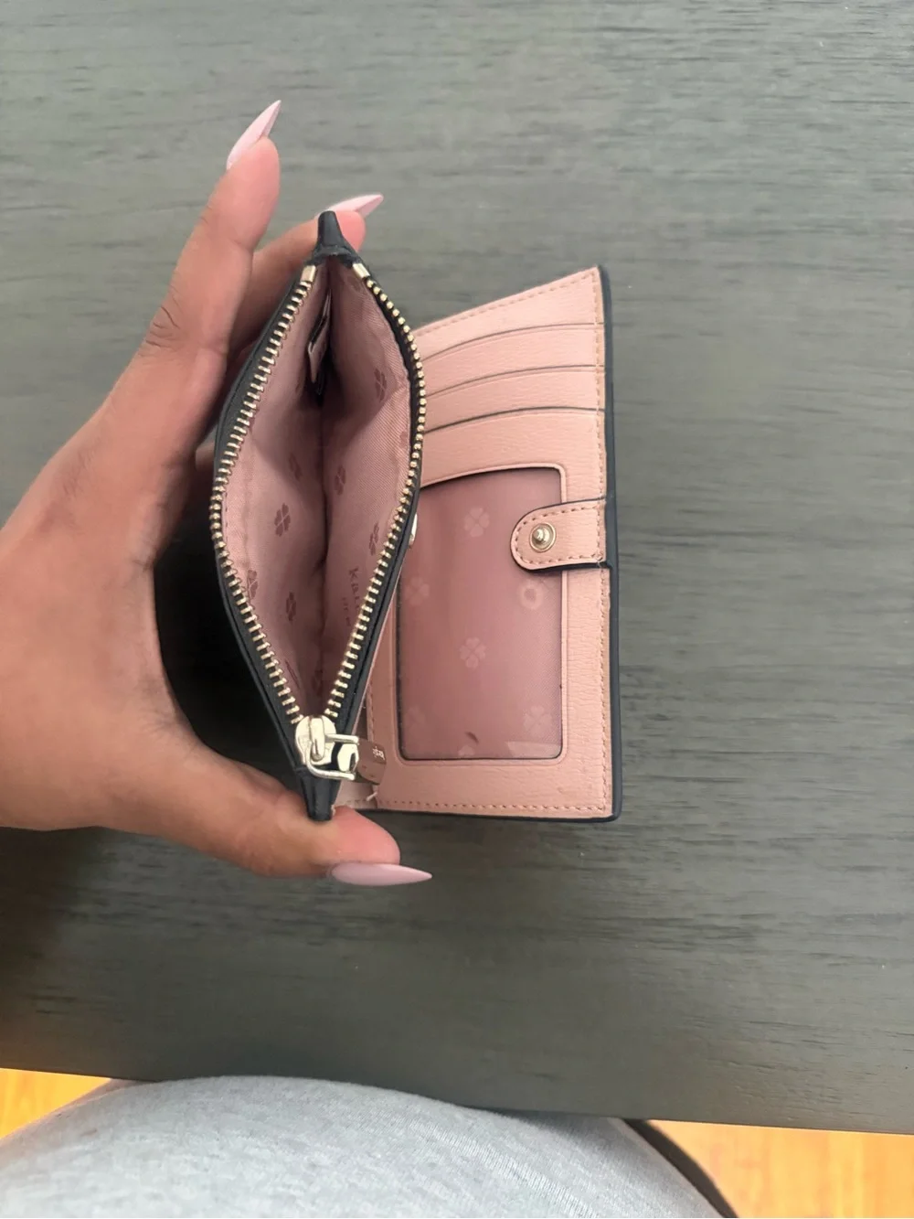 kate spade Black Small Zip Card Holder